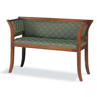 Divanetto imbottito in legno intagliato con fregi - Mobili 2G