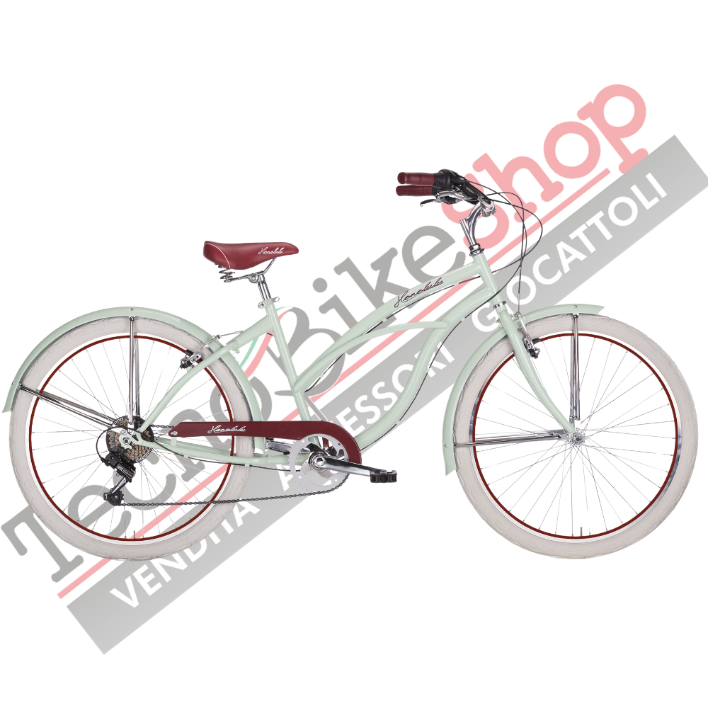 Bici  Cruiser MBM HONOLULU DONNA Ruota 26 pollicicolore Verde Menta