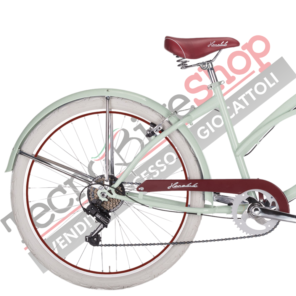 Bici  Cruiser MBM HONOLULU DONNA Ruota 26 pollicicolore Verde Menta