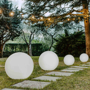 Lampada sfera luminosa da giardino Ø 40 cm Luce Rosso con Cavo mod. Hoop