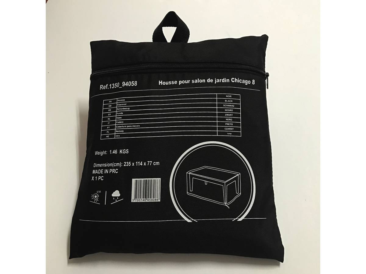 Custodia di protezione - Salone da giardino Chicago 8 - Nero