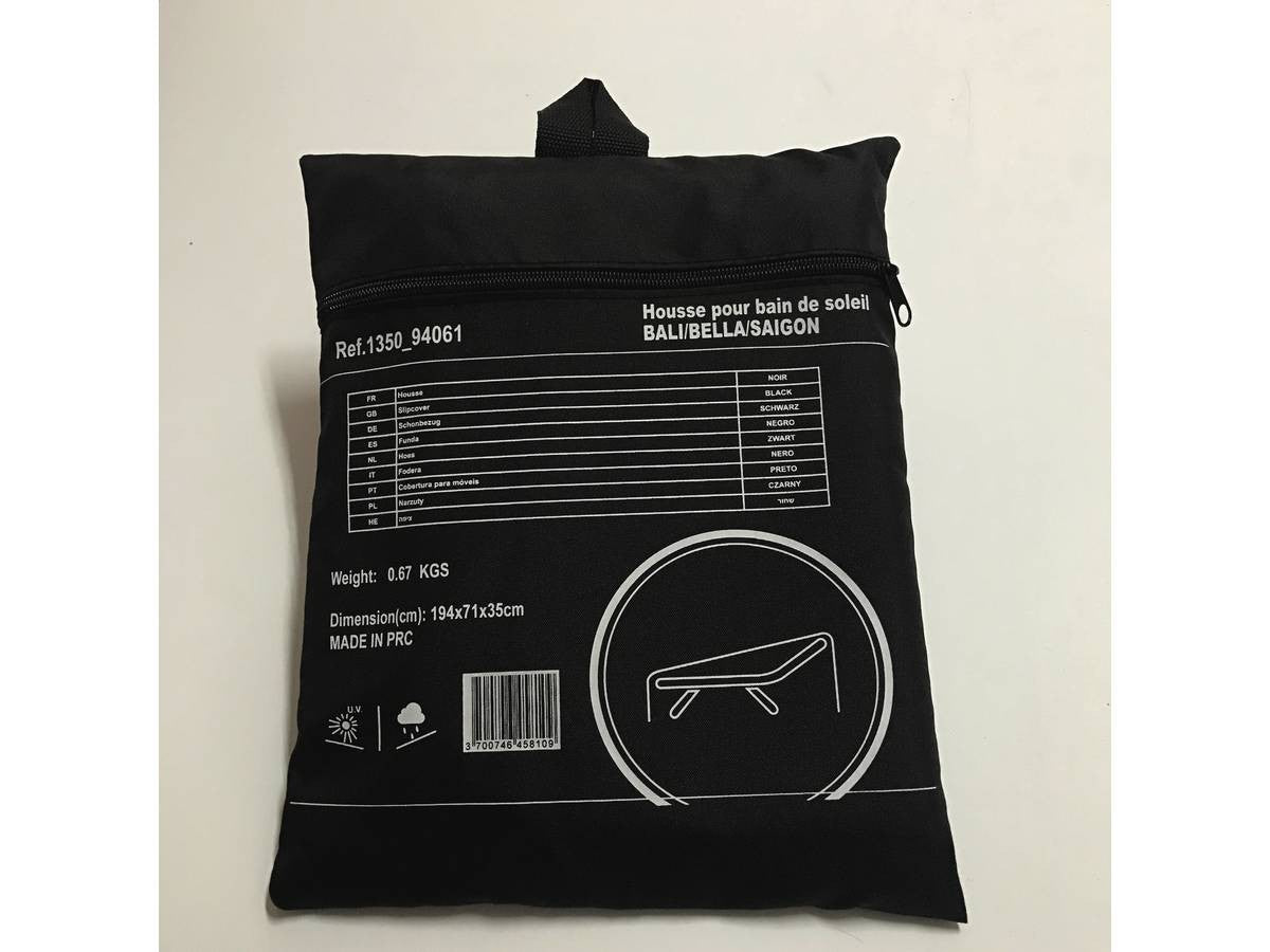 Custodia di protezione - Lettini Bali/Bella/Saigon - Nero