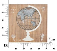 Pannello Mondo Ferro/Legno Cm 50.7X6.5X50.7