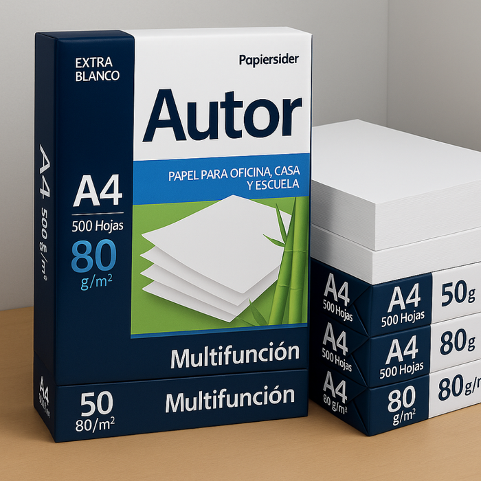 Confezione multipla carta ledesma autor a4 80 g/m² kit da 5 risme