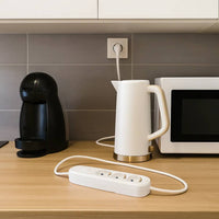 Ecova 30101x multipresa 3 prese universali con interruttore e cavo 1,5 metri bianco