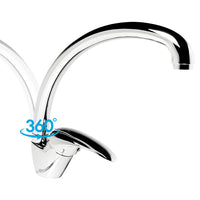 Miscelatore monoforo ottone per lavello cucina maiorca erogazione orientabile *** finitura- cromo lucido, confezione 1