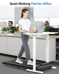 Tapis Roulant Elettrico 10 km/h - RATTANTREE - Walking Pad,Tappeto Corsa Extra Large 42CM, con telecomando e display LCD,Telaio rinforzato - Nero