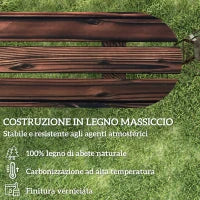 Panchina da Giardino con Gambe a Ruota di Carro e Seduta a Doghe, 120x29x39cm, Marrone