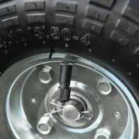 Carrello avvolgitubo d'irrigazione in metallo con impugnatura antiscivolo e Cestino Portaoggetti, Verde