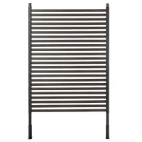 Recinzione Divisorio da Giardino Modulabile Autoportante in Acciaio, 93x22x150 cm, Marrone