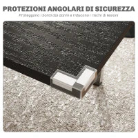 Tavolo Allungabile 4-6 Posti Espandibile da 120-160 cm con Gambe in Acciaio, Nero