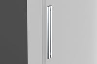 Box doccia angolare 100x110 cm con ante scorrevoli in cristallo temperato 8 mm H 200 cm CLARA Satinato