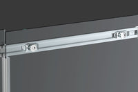 Box doccia angolare 100x110 cm con ante scorrevoli in cristallo temperato 8 mm H 200 cm CLARA Satinato