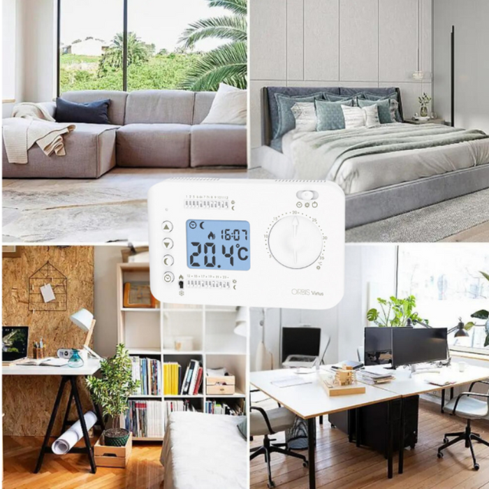 virtus termostato digitale e analogico da parete a programmazione giornaliera
