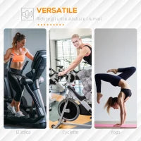Tappeto Palestra Ammortizzante per Tapis Roulant e Cyclette, Tappetino Fitness in PVC Antiscivolo, 180x90cm, Nero
