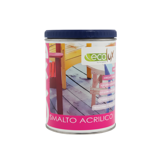 Ecolux smalto satinato acrilico ecologico per legno e metallo *** formato 750 ml, colore- cobalto, confezione 1