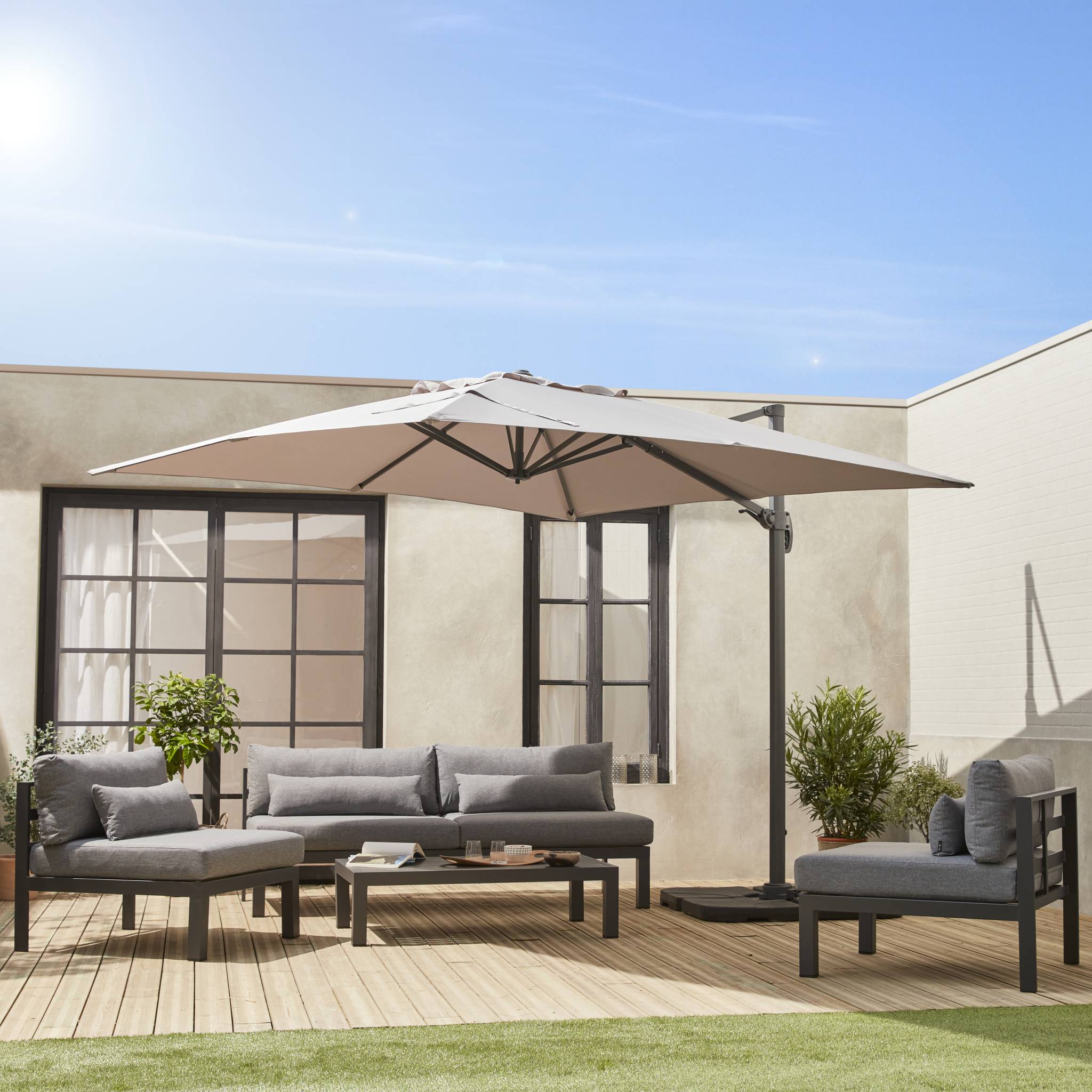 Telo per ombrellone falgos 3x3m, beige