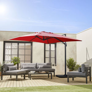 Telo per ombrellone falgos 3x3m, rosso