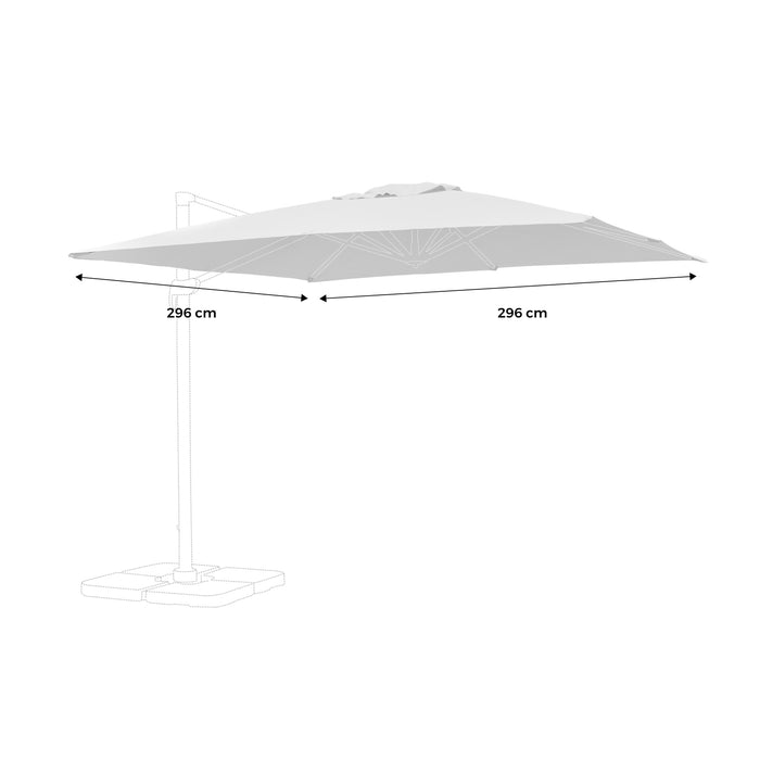 Telo per ombrellone falgos 3x3m, beige