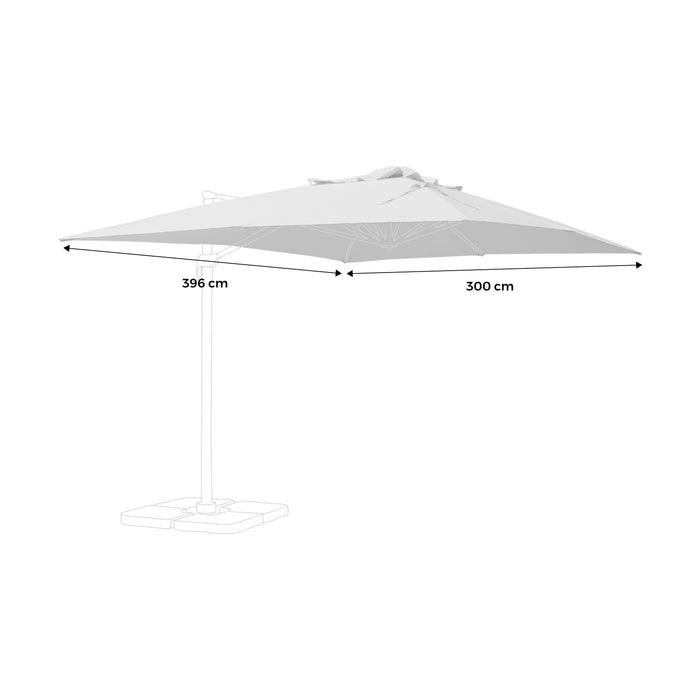 Telo per ombrellone st jean de luz  3x4m, grigio