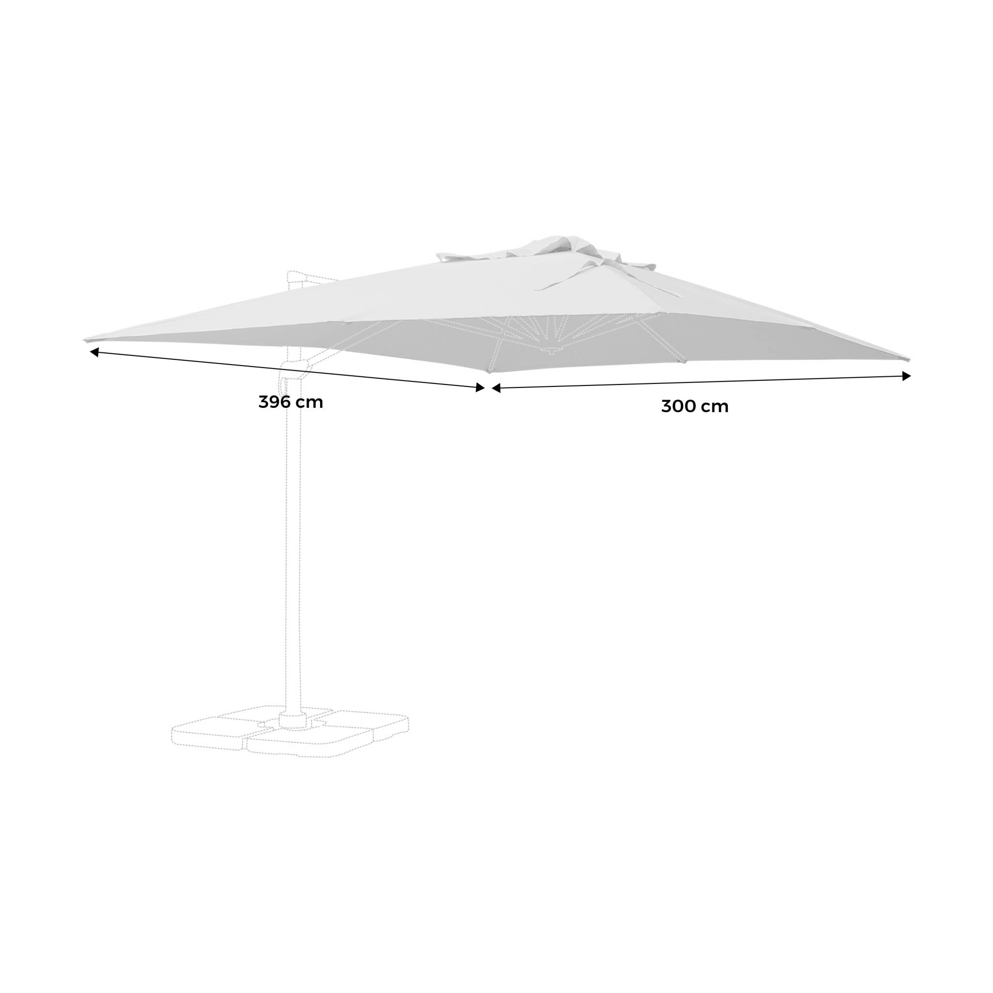 Telo per ombrellone st jean de luz  3x4m, grigio