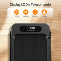 Tapis roulant pieghevole 3 in 1 RATTANTREE, inclinazione del 7%, 2,5 CV, per uso domestico, si adatta sotto le scrivanie, con telecomando