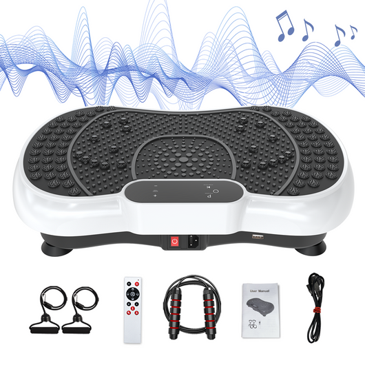 Piattaforma vibrante, attrezzatura per il fitness domestico RATTANTREE con altoparlante Bluetooth, 4 modalit¨¤ di programmazione, carico massimo 150 kg