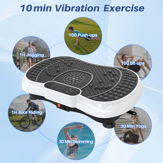Piattaforma vibrante, attrezzatura per il fitness domestico RATTANTREE con altoparlante Bluetooth, 4 modalit¨¤ di programmazione, carico massimo 150 kg
