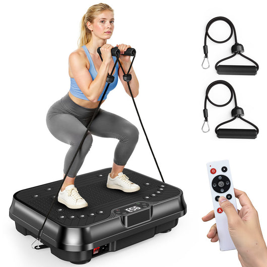 PIATTAFORMA VIBRANTE, RATTANTREE Potente piattaforma vibrante muscolare per bodybuilding e scultura con telecomando e cordino