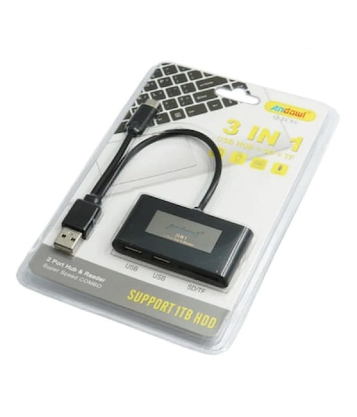 Hub 2 In 1 Usb A/m + Type-c Con 4 Porte Usb Trasmissione Super Veloce Pc Q-jc89         