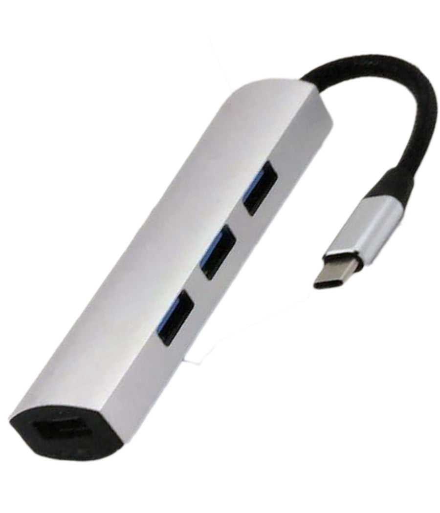 Hub Adattatore Usb-c Ultra Slim 1 X Micro Usb Ricarica 3 X Porte Usb 3.0         