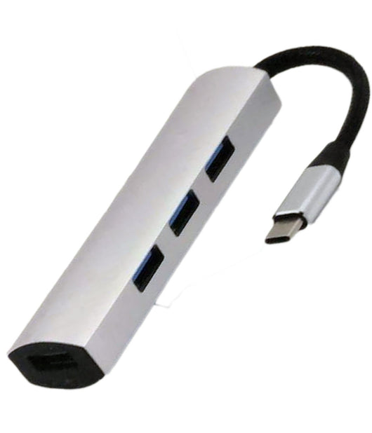 Hub Adattatore Usb-c Ultra Slim 1 X Micro Usb Ricarica 3 X Porte Usb 3.0         