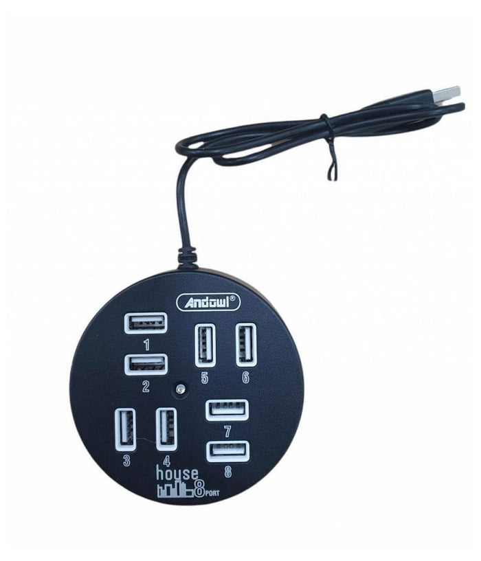 Hub Usb 2.0 Hi-speed 8 Porte Con Cavo Da 60 Cm Con Connessione Usb-a Q-hu800         