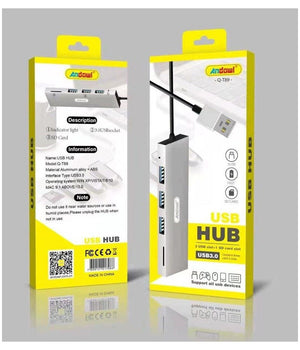 Hub Usb 3 Porte Usb3.0 + 1 Slot Micro Sd Portatile Dissipazione Del Calore Q-t89         