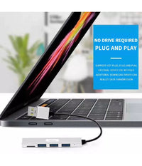 Hub Usb 3 Porte Usb3.0 + 1 Slot Micro Sd Portatile Dissipazione Del Calore Q-t89         