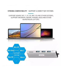 Hub Usb 3 Porte Usb3.0 + 1 Slot Micro Sd Portatile Dissipazione Del Calore Q-t89         