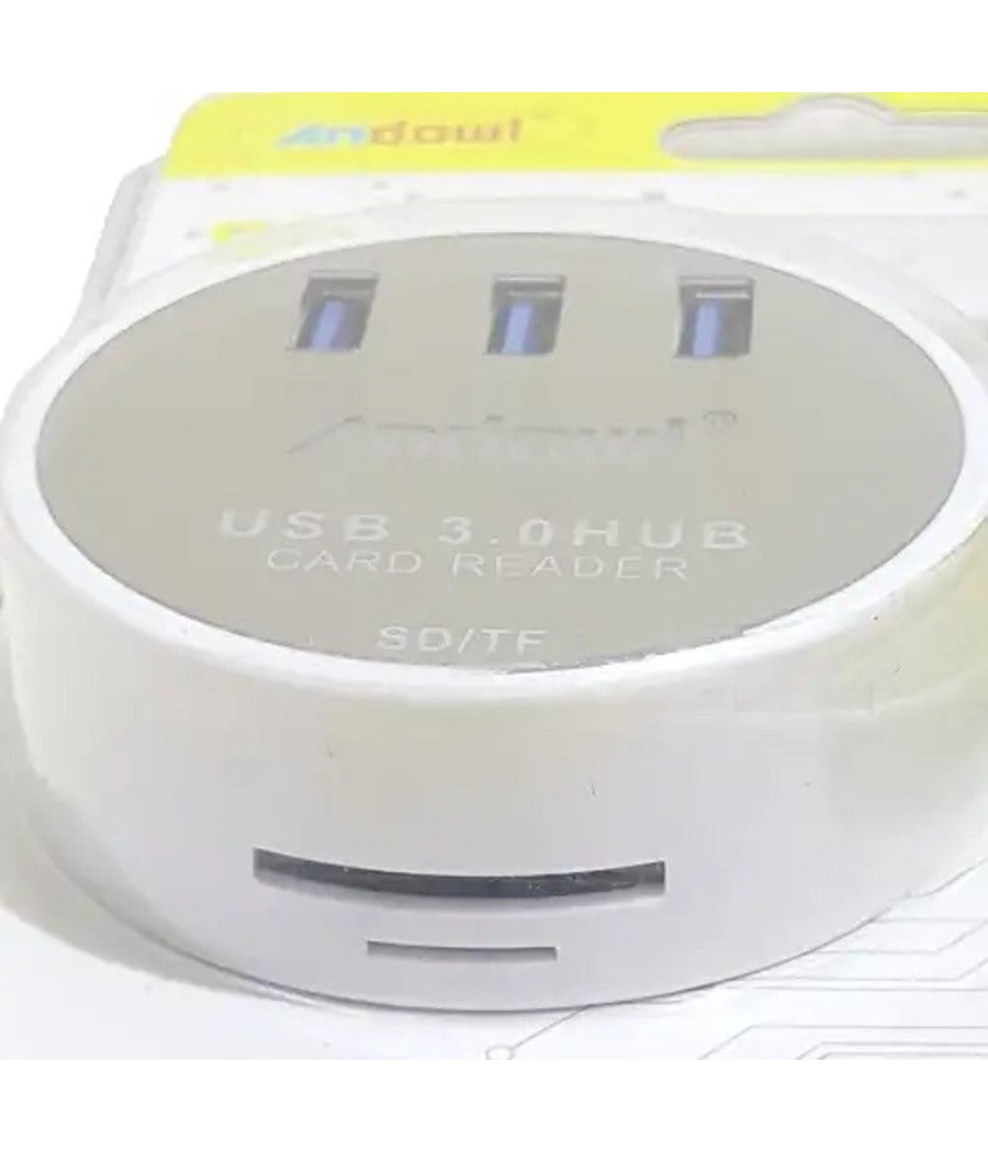 Hub Usb 3.0 3 Porte Lettore Schede Connessione Usb Per Pc Windows Mac Os Q-jc87         