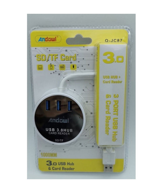 Hub Usb 3.0 3 Porte Lettore Schede Connessione Usb Per Pc Windows Mac Os Q-jc87         