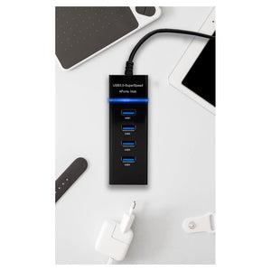 Hub Usb 3.0 4 Porte Multipresa Portatile Sdoppiatore Velocita' 4.8 Gbps Hub3-4u         