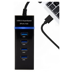 Hub Usb 3.0 4 Porte Multipresa Portatile Sdoppiatore Velocita' 4.8 Gbps Hub3-4u         