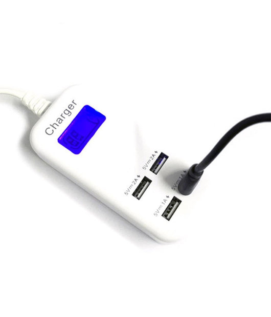 Hub Usb 4 Porte 6a Con Display Led Per Controllo Ricarica Batteria         