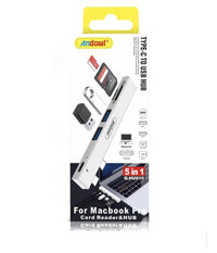 Hub Usb Q-hu810 5in1 Da Tipo C A Hub Usb Per Macbook Pro Con Connessione Tipo C         