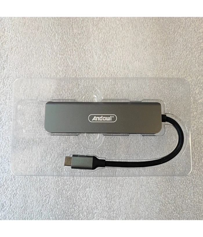 Hub Usb Type-c 5 In 1 Hdmi 4k Compatibile Con Thunderbolt 3 Multifunzione Q-hu90         