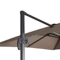 Ombrellone 3x4m rettangolare decentrato in alluminio , beige