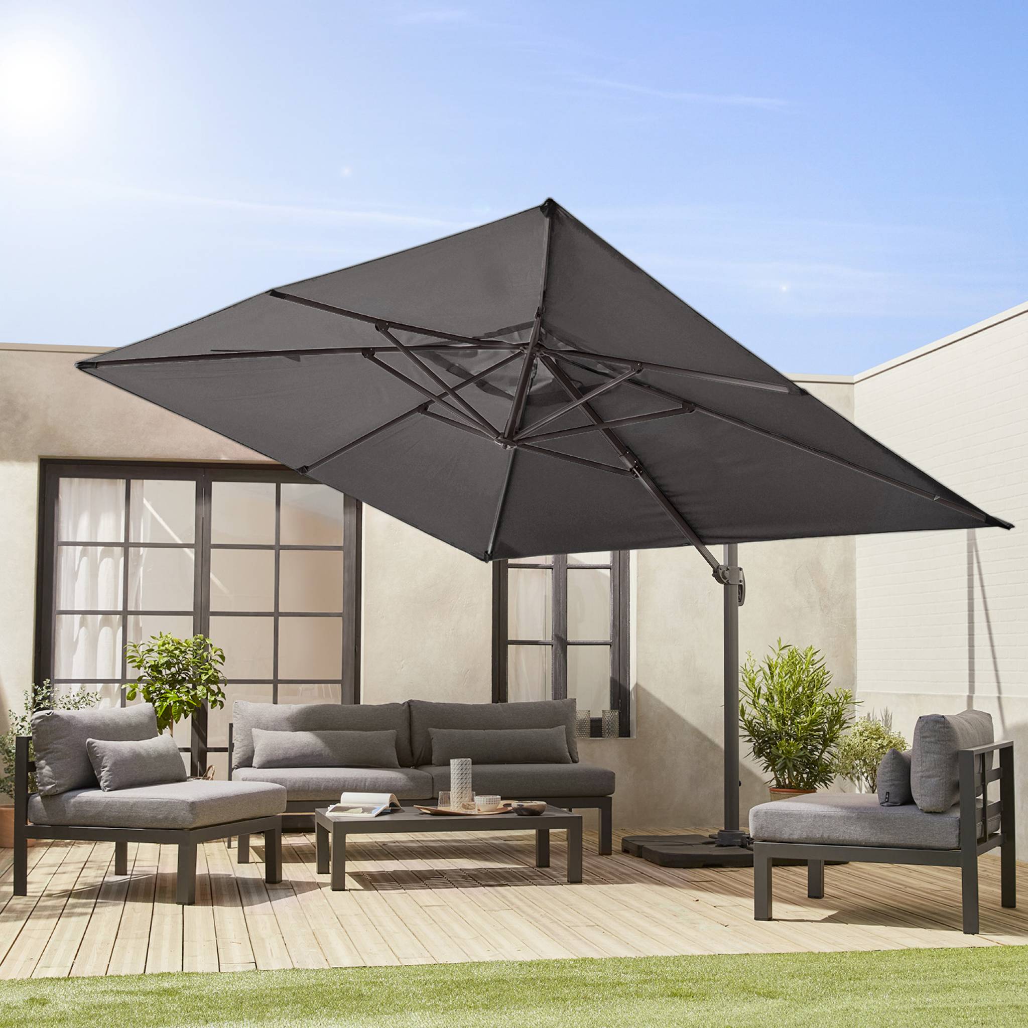 Telo per ombrellone st jean de luz  3x4m, grigio
