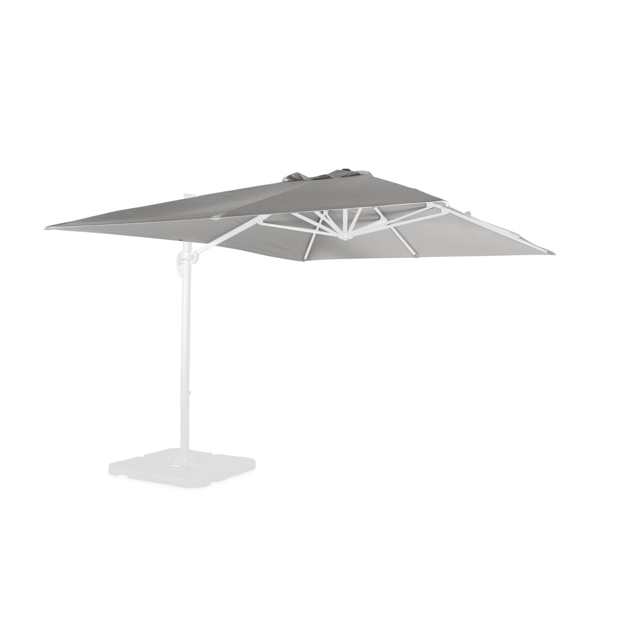 Tessuto di ricambio per ombrelloni wimereux 3x4m, grigio