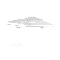 Tessuto di ricambio per ombrelloni wimereux 3x4m, grigio