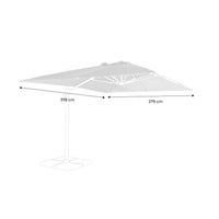 Tessuto di ricambio per ombrelloni wimereux 3x4m, grigio