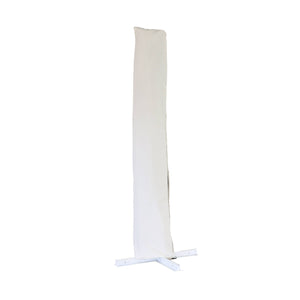 3x4m ombrellone rettangolare decentrato, palo effetto legno, ecrù