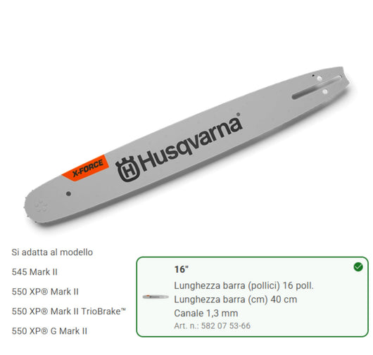 582075366 Barra 16 .325" 1,3mm X-Force"